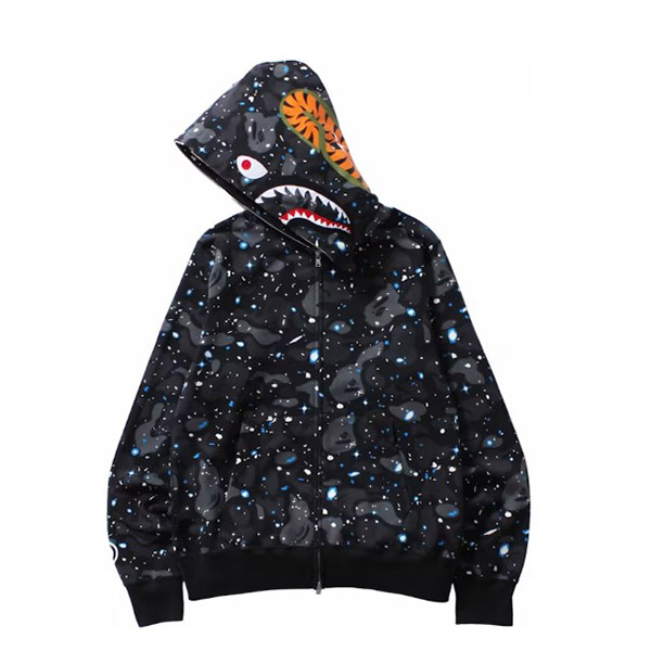 BAPE Space Camo Shark WGM Full-Zip Hoodie AA38014015