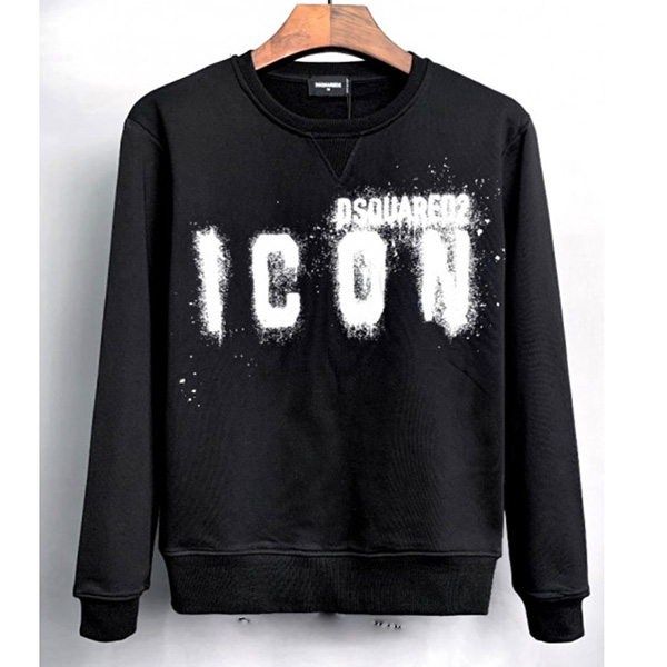Felpa Nera. Dsquared2 White Icon Logo Sweatshirt AO85051014