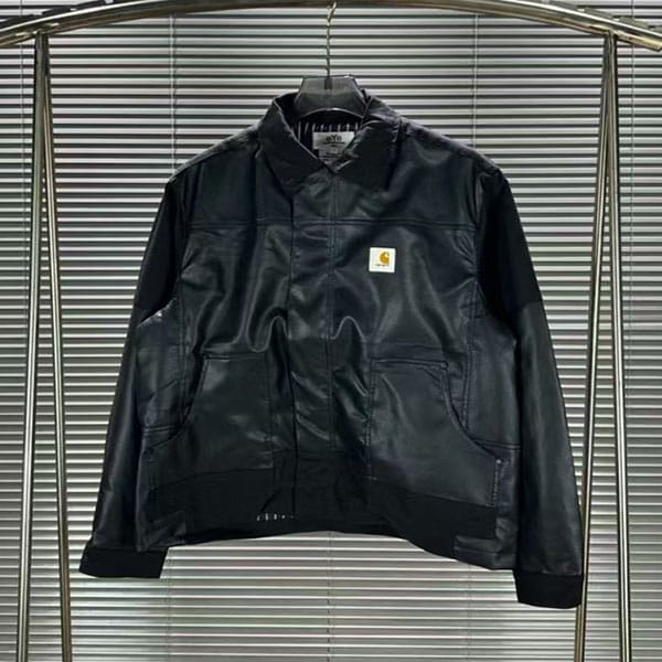 Junya Watanabe x Carhartt WIP Synthetic Leather Jacket Black AB30002021