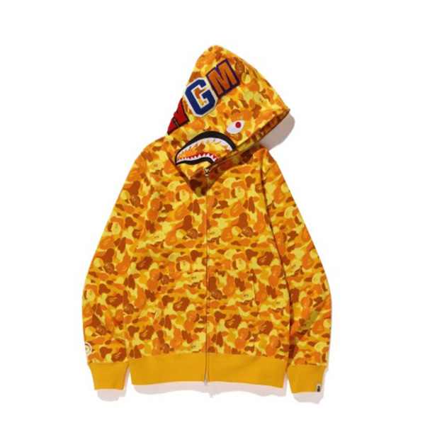 BAPE x PUBG Shark Full Zip Hoodie Orange AA15014019