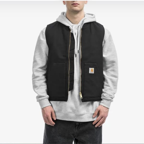 Carhartt WIP Classic Organic Dearborn Vest (black rinsed) AA45002020