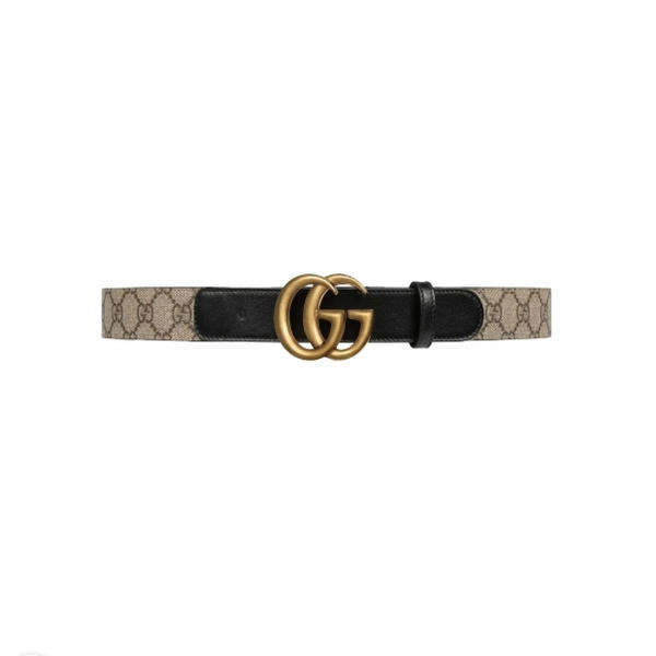 Gucci GG Belt Double G Buckle 1 Width Black DA80206013