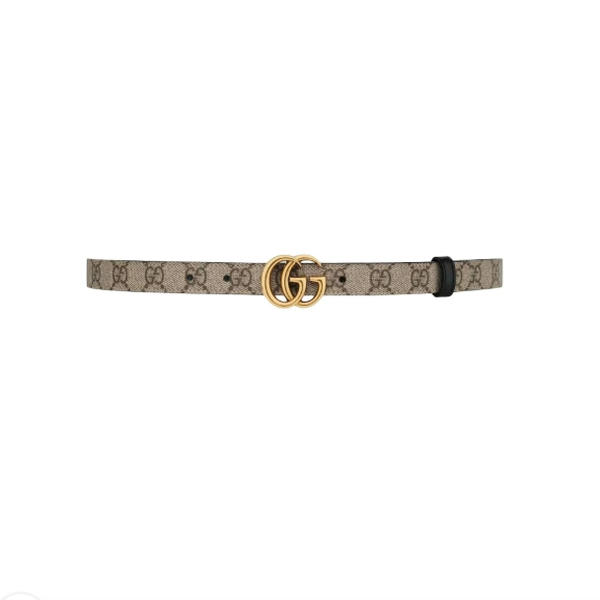 Gucci GG Marmont Reversible Thin Belt Beige/Black DO68206016