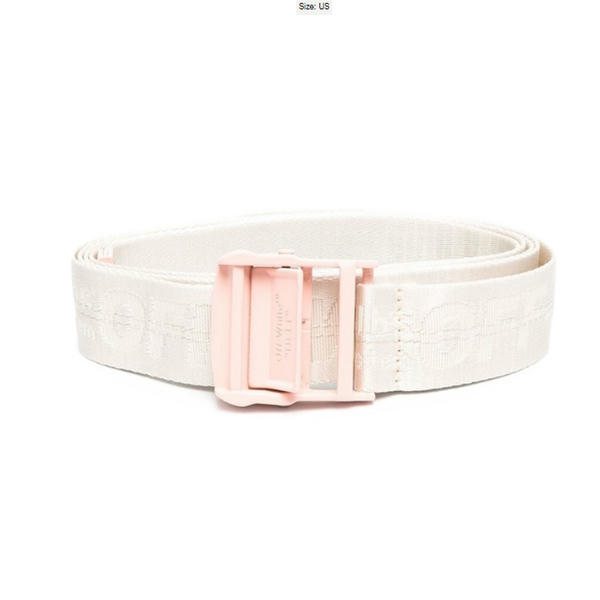 OFF-WHITE Womens 2.0 Industrial Logo BeltWhite/Pink DO55203007