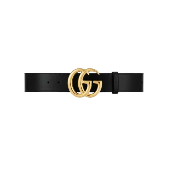 Gucci GG Marmont Belt Shiny Buckle 1.5 Width Black DO60206021
