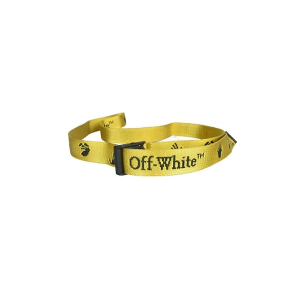 OFF-WHITE New Logo Industrial Belt Belt Yellow Black DO55203010