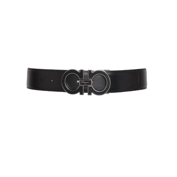 Ferragamo Reversible And Adjustable Gancini Belt 675542 586940 Black/Dark Brown D069214004