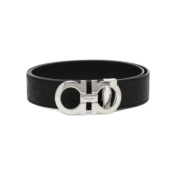 Ferragamo Reversible And Adjustable Gancini Belt 724127 Black D058214002