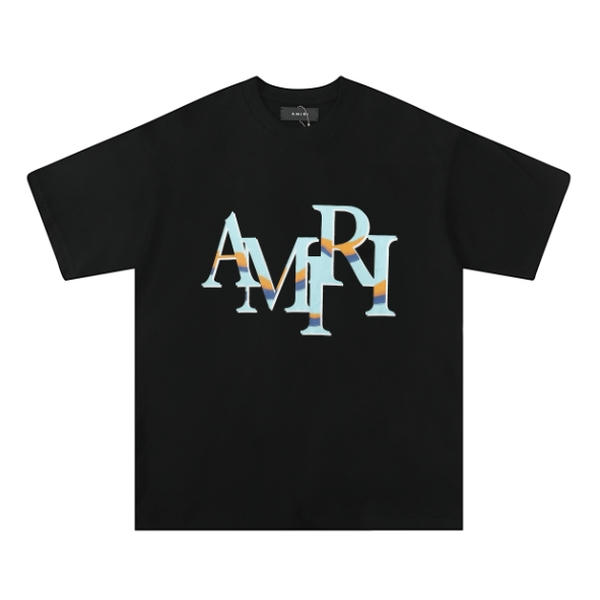 AMIRI CHROME STAGGERED LOGO T-SHIRT AO55018146