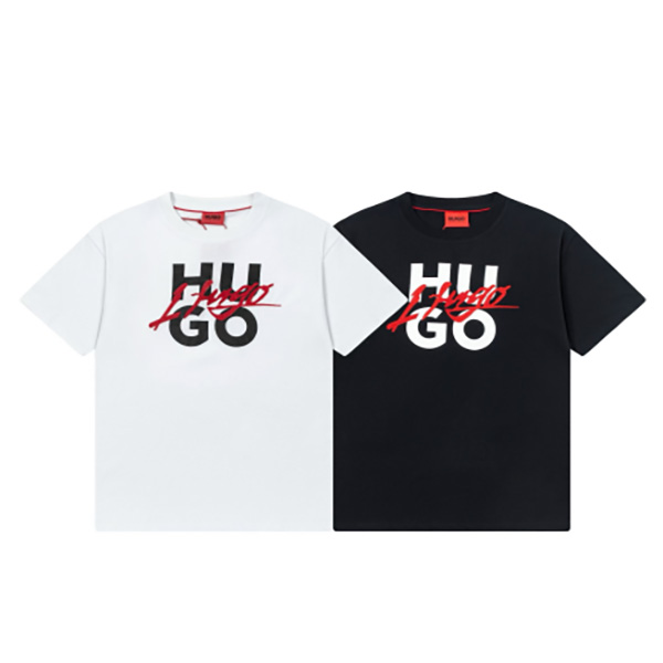 Hugo Logo Print Relaxed Fit T Shirt AO85074013