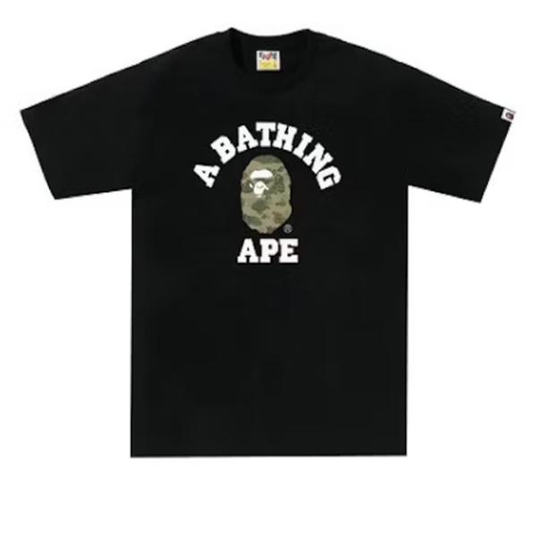 BAPE Layered Line Camo College Tee A052014020