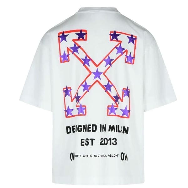 Off White 'Arrow Skate' White Cotton T Shirt AO55021041