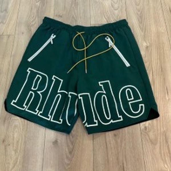 Rhude Logo Nylon Shorts Green AO68019004