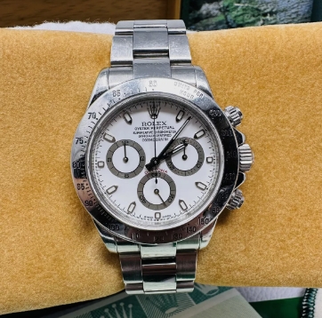 Rolex Daytona Stainless Steel Cream Dial Watch 116520 Full Set K Serial GC80001004