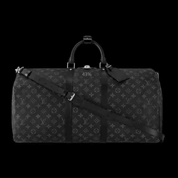 Louis Vuitton Monogram Eclipse Keepall 55 Silver Hardware BB50001131