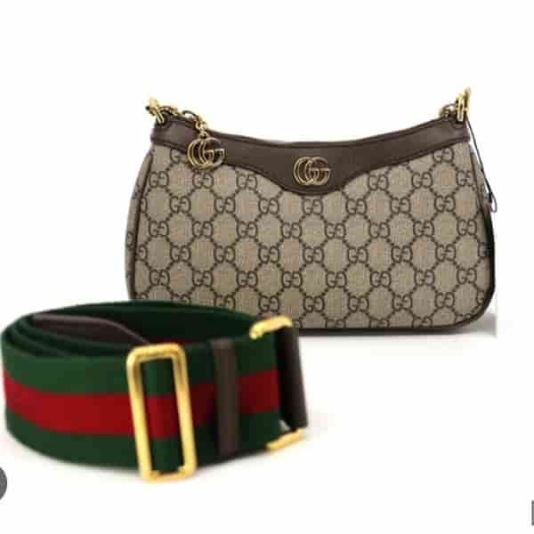 Gucci GG Supreme Ophidia Shoulder Bag Beige BA80002037