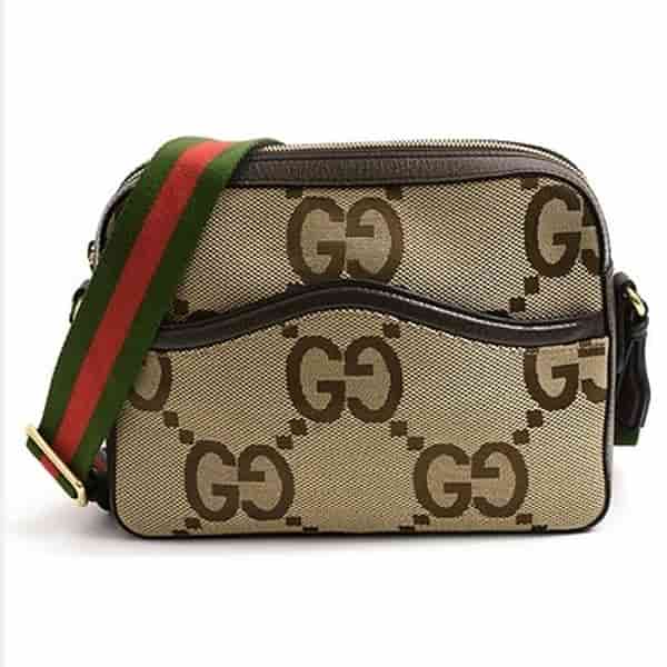 Gucci Jumbo GG Messenger Bag Shoulder Bag Canvas Brown BB00002032