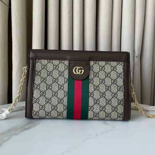 Gucci GG Supreme Canvas Chain Strap Shoulder Bag BA85002011