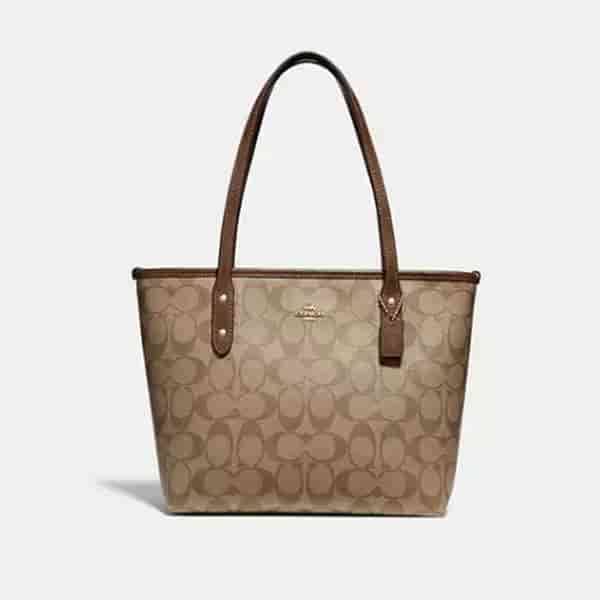 Coach Mini City Zip Tote In Signature Canvas BA30028001