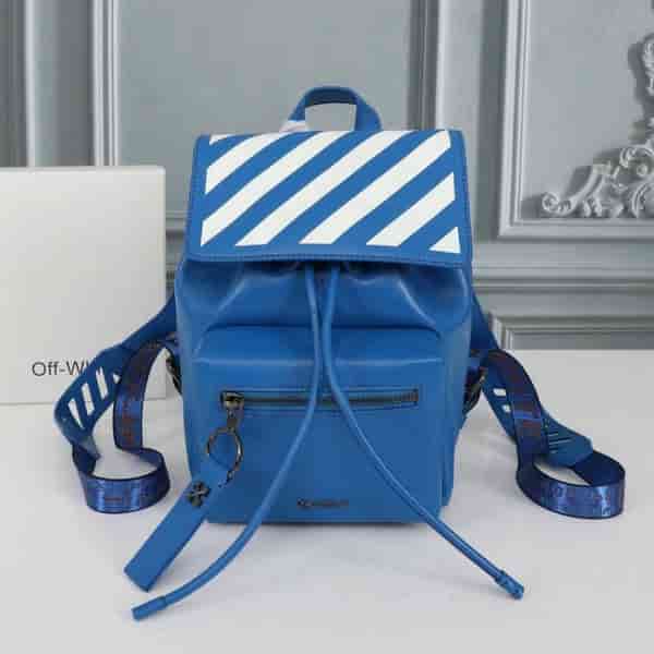 Off-White One Size Diag Leather Backpack BG90025005