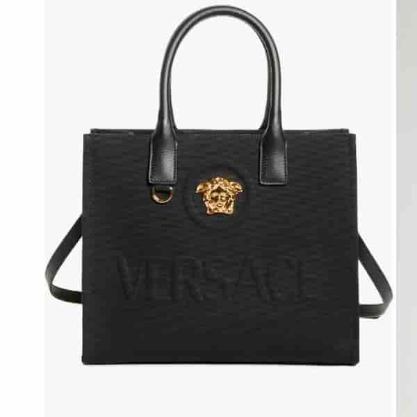 Versace Small La Medusa Logo Canvas Tote BA18006001