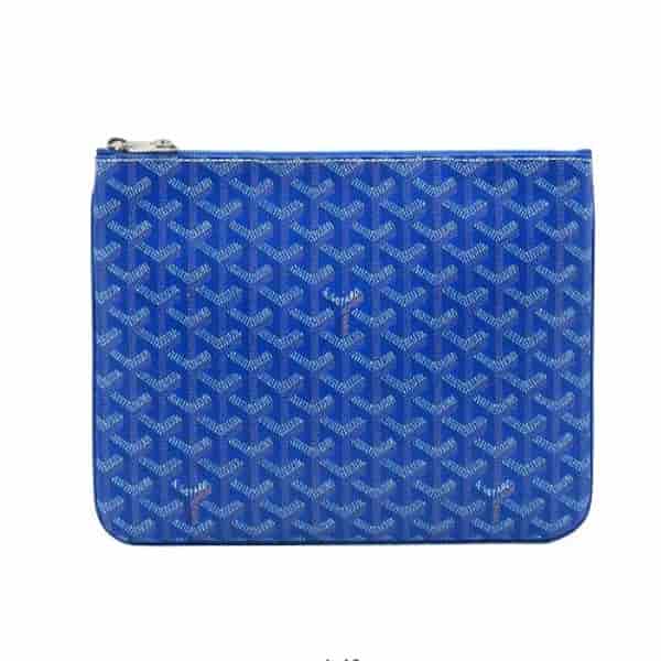 GOYARD Blue Coated Canvas Clutch Bag BO95014010