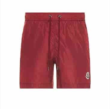Moncler Red Men Logo Shorts AA05037095