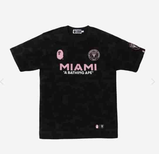 BAPE Inter Miami CF Camo T-Shirt Black AO58014023