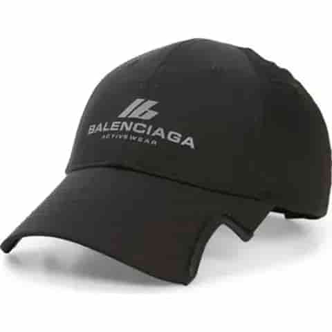 Balenciaga Women's Black Embroidered Cotton-twill Baseball Cap DO55304008