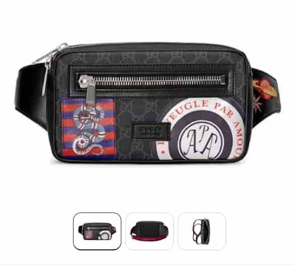 Gucci Night Courrier Waist Bag Supreme Soft Black BA60002056