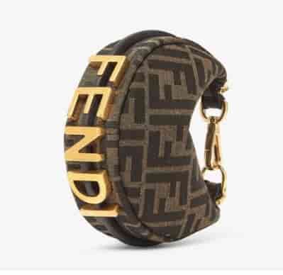 Fendi Mini Brown FF Jacquard Fabric Mini Bag BA95023005