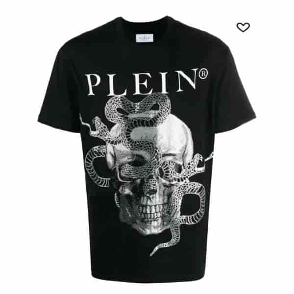 PHILIPP PLEIN T-shirt Round Neck SS Stones Snake AO85052009