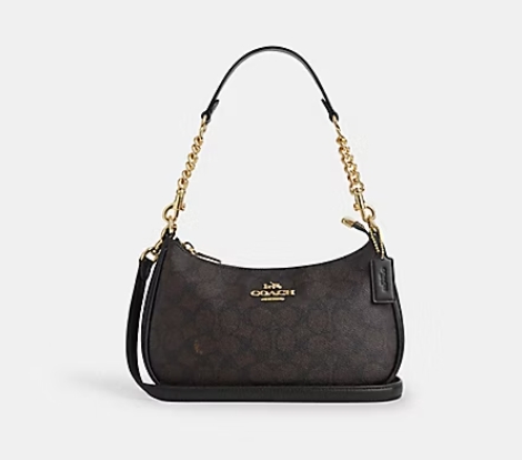 Coach Leather Metal Chain Handbag BA15028005