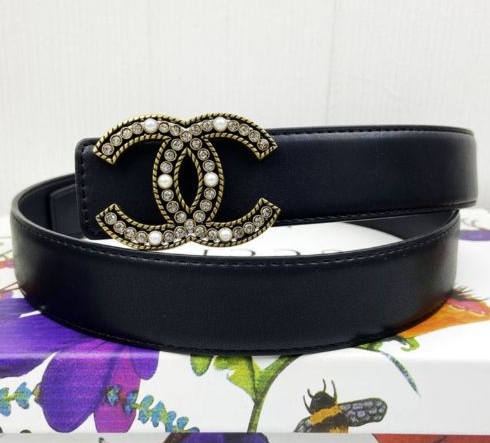 Chanel Logo Black Versatile Belt DO58248001