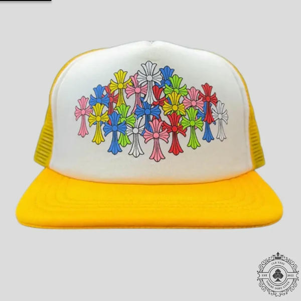 Chrome Hearts Chrome Hearts Multi Cross Trucker Hat In Yellow DO48345005