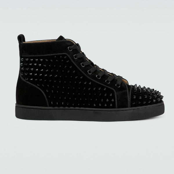 Christian LouboutinSpikes Suede High-Top Sneakers CB40630021