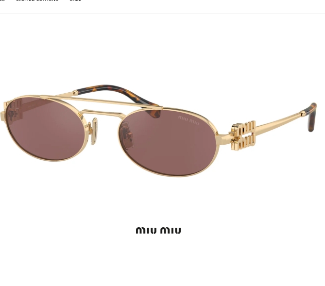 Miu Miu MU 54ZS ZVN70D Gold DO55150004