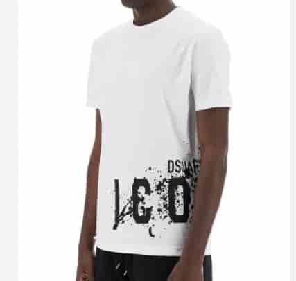 Dsquared2 Icon Pattern Cotton T-shirt AO88051105