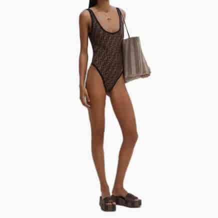 Fendi Reversible Crewneck One-piece Swimsuit AO60031024