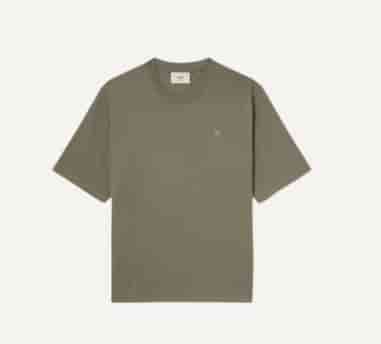 Ami Paris Solid Color Casual Short Sleeved Shirt AO55001014