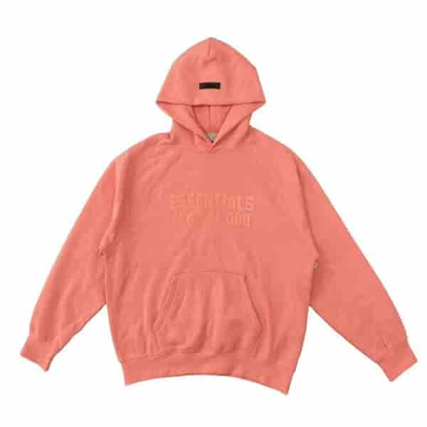 ESSENTIALS Pink Flocked Hooded Sweatshirt AO90005171