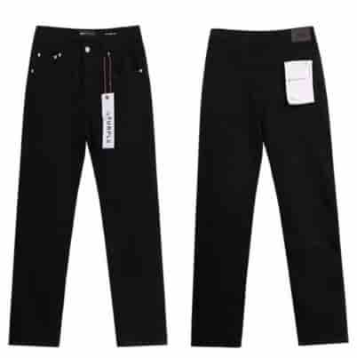 Purple Brand Retro Solid Black Trousers AO95005171