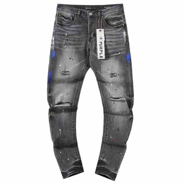 Purple Brand Vintage Ripped Ink-splashed Jeans AA30005175