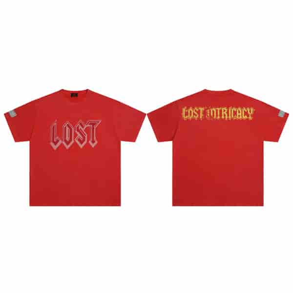 LOSTSHDWS Minimalist Red Letter T-shirt AO60115005