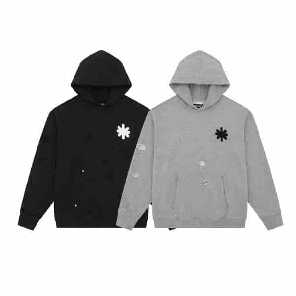 LOSTSHDWS Simple Ripped Hoodie AA20115011