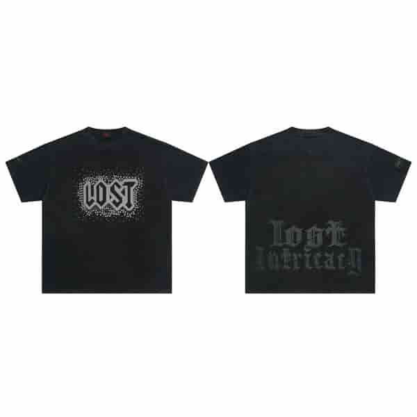 LOSTSHDWS Simple Black Letter T-shirt AO60115006