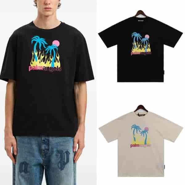 Palm Angels Coconut Tree Printed T-shirt AO52010061