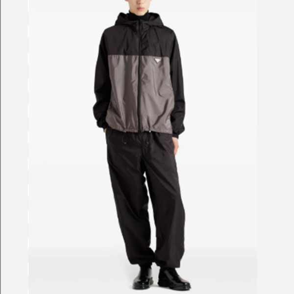 Prada Hooded Jacket With Metal Letters AC60043043