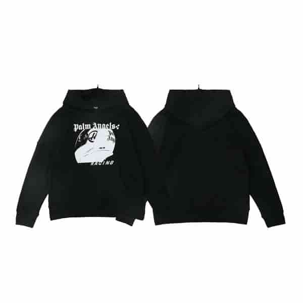 Palm Angels Simple Solid Color Printed Hoodie AO98010141