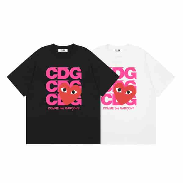 CDG PLAY Letter Logo Printed T-shirt AO50049037